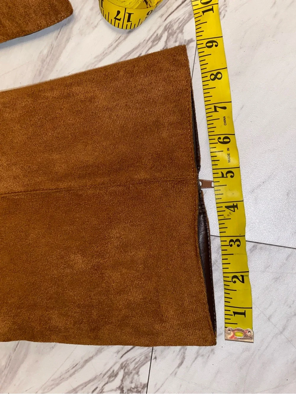 SHEIN Tan Suede Over-the-Knee Low Block Heel Boots